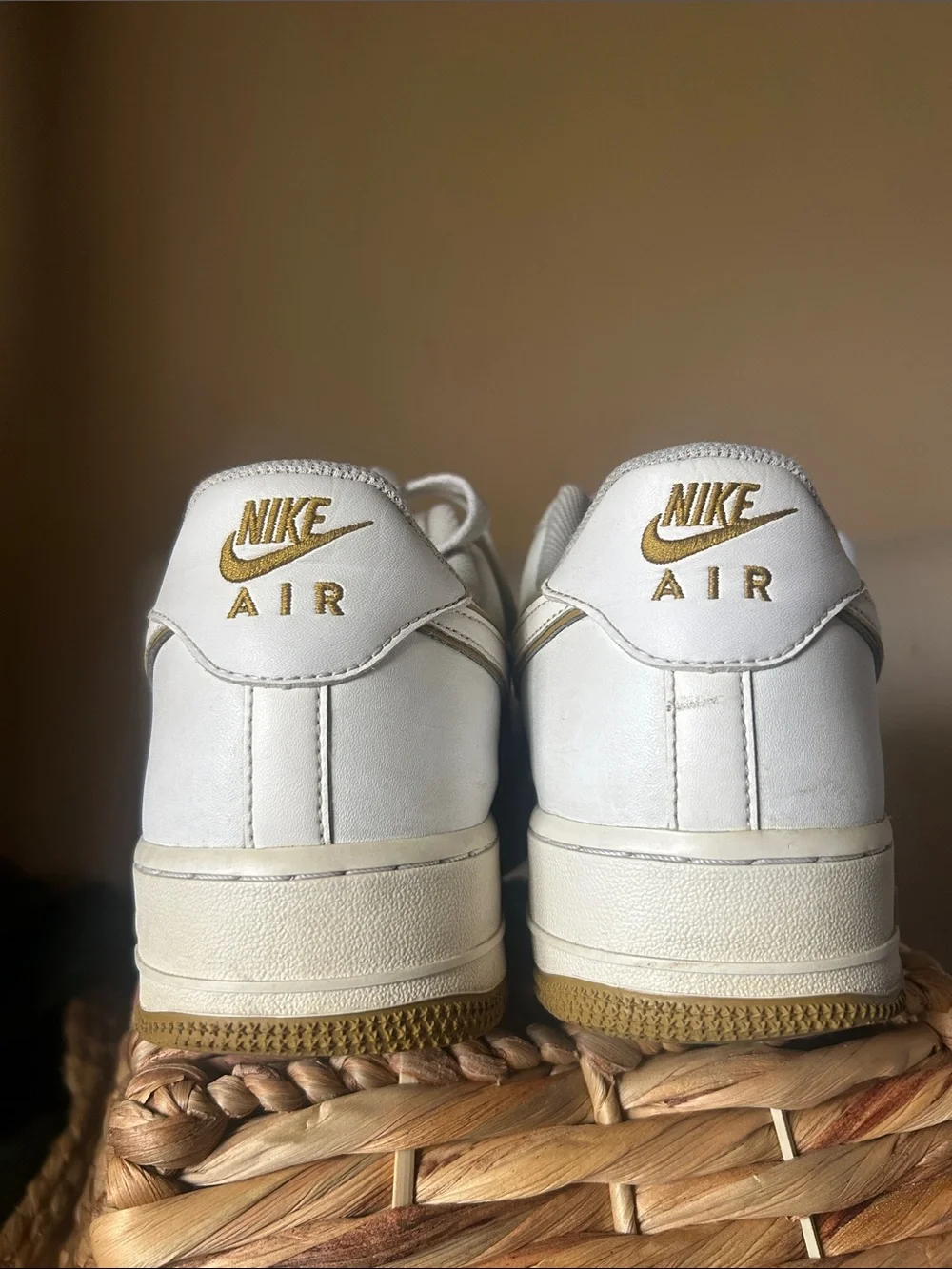 Nike Air Force 1 Low Bronzine/Gold White SIZE 12 US MEN